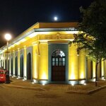 historic center of Mazatlan at night